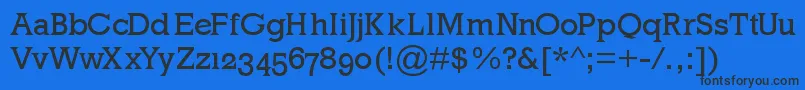 Mklatinoplain Font – Black Fonts on Blue Background