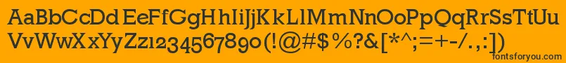 Mklatinoplain Font – Black Fonts on Orange Background