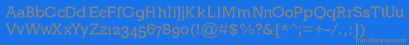 Mklatinoplain Font – Gray Fonts on Blue Background