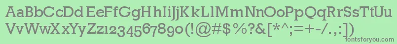 Mklatinoplain Font – Gray Fonts on Green Background