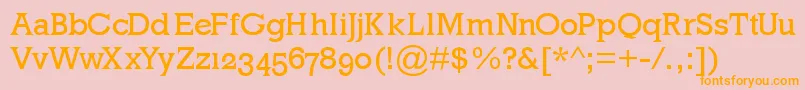 Mklatinoplain Font – Orange Fonts on Pink Background