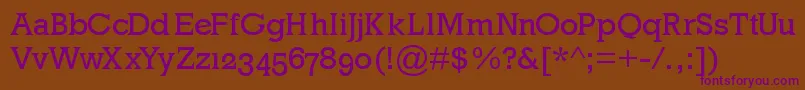 Mklatinoplain Font – Purple Fonts on Brown Background