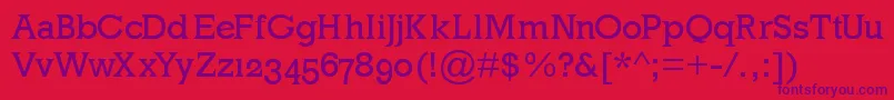 Mklatinoplain Font – Purple Fonts on Red Background