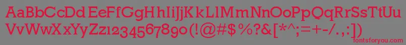 Mklatinoplain Font – Red Fonts on Gray Background