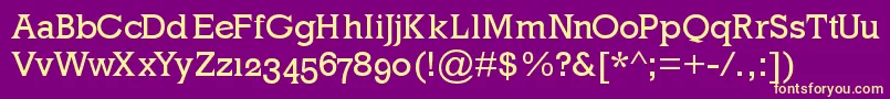 Mklatinoplain Font – Yellow Fonts on Purple Background