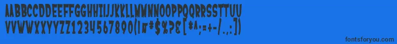 SfFerretopiaBold Font – Black Fonts on Blue Background