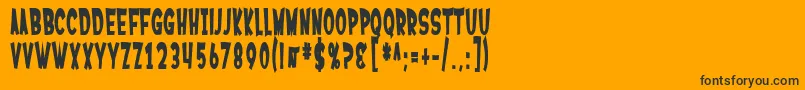 SfFerretopiaBold Font – Black Fonts on Orange Background