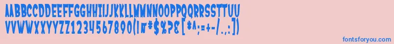 SfFerretopiaBold Font – Blue Fonts on Pink Background