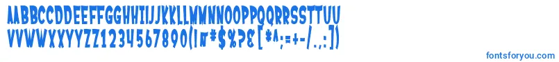 フォントSfFerretopiaBold – 白い背景に青い文字