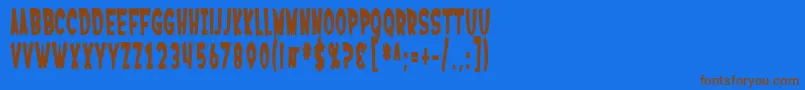 SfFerretopiaBold Font – Brown Fonts on Blue Background