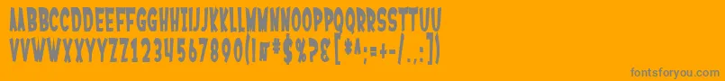 フォントSfFerretopiaBold – オレンジの背景に灰色の文字