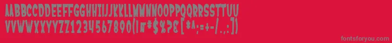 フォントSfFerretopiaBold – 赤い背景に灰色の文字