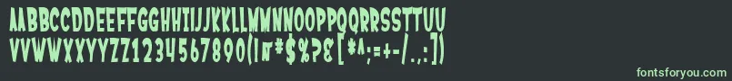 SfFerretopiaBold Font – Green Fonts on Black Background