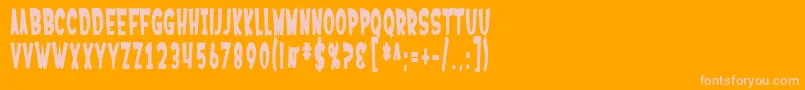 SfFerretopiaBold Font – Pink Fonts on Orange Background