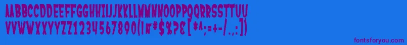 SfFerretopiaBold Font – Purple Fonts on Blue Background