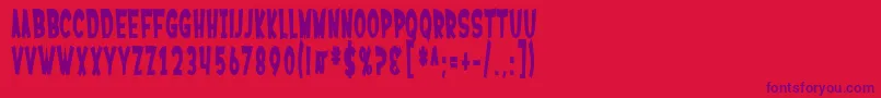 SfFerretopiaBold Font – Purple Fonts on Red Background