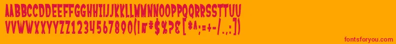 SfFerretopiaBold Font – Red Fonts on Orange Background