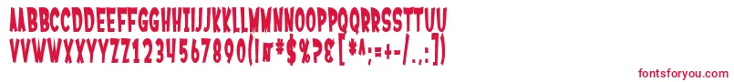 フォントSfFerretopiaBold – 白い背景に赤い文字