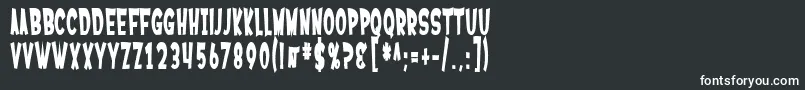 フォントSfFerretopiaBold – 黒い背景に白い文字