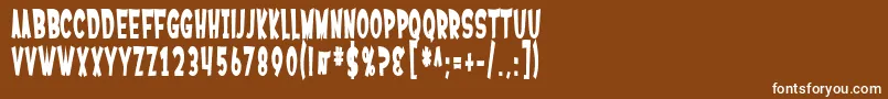 フォントSfFerretopiaBold – 茶色の背景に白い文字