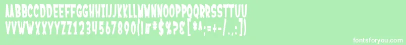 SfFerretopiaBold Font – White Fonts on Green Background