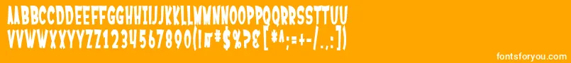 SfFerretopiaBold Font – White Fonts on Orange Background