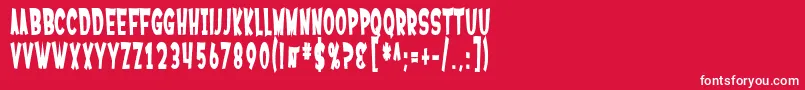 Шрифт SfFerretopiaBold – белые шрифты на красном фоне