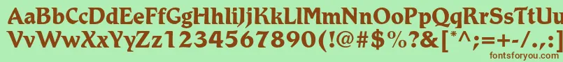 RomicstdBold Font – Brown Fonts on Green Background