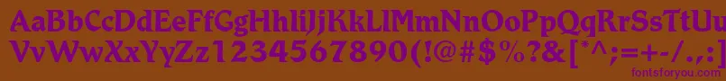 RomicstdBold Font – Purple Fonts on Brown Background