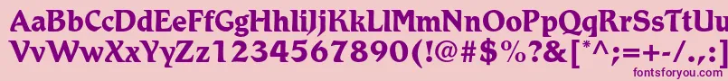 RomicstdBold Font – Purple Fonts on Pink Background