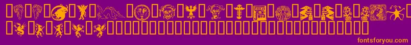 Devid Font – Orange Fonts on Purple Background