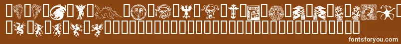 フォントDevid – 茶色の背景に白い文字