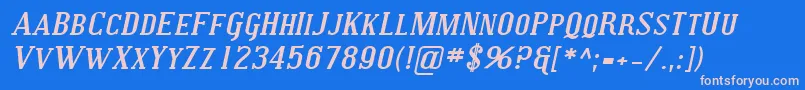 SfcovingtonscexpBolditalic Font – Pink Fonts on Blue Background