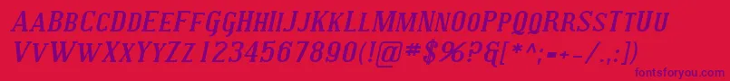 SfcovingtonscexpBolditalic Font – Purple Fonts on Red Background