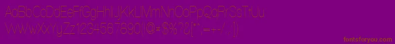 WalkwayCondensed Font – Brown Fonts on Purple Background