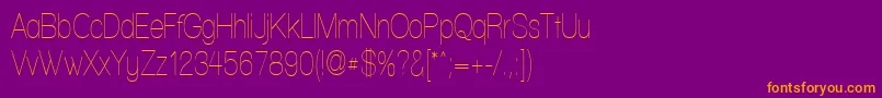 WalkwayCondensed Font – Orange Fonts on Purple Background