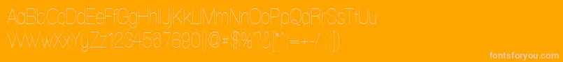 WalkwayCondensed-Schriftart – Rosa Schriften auf orangefarbenem Hintergrund
