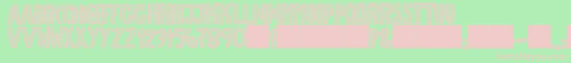 JmhEscamasWhite Font – Pink Fonts on Green Background