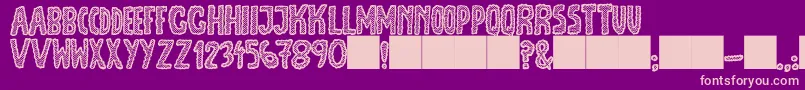 JmhEscamasWhite Font – Pink Fonts on Purple Background