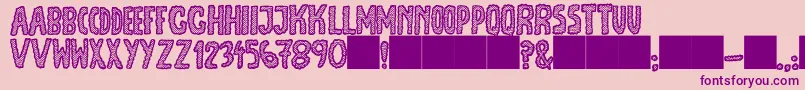 JmhEscamasWhite Font – Purple Fonts on Pink Background