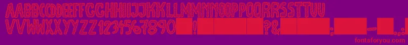 JmhEscamasWhite Font – Red Fonts on Purple Background