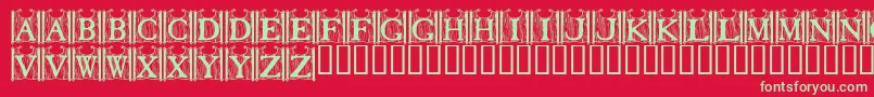 Шрифт TavernDoors – зелёные шрифты на красном фоне