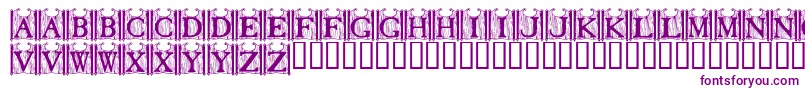 TavernDoors-Schriftart – Violette Schriften auf weißem Hintergrund