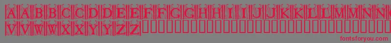 TavernDoors Font – Red Fonts on Gray Background
