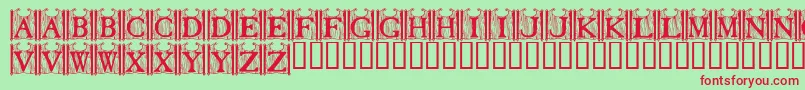 TavernDoors Font – Red Fonts on Green Background