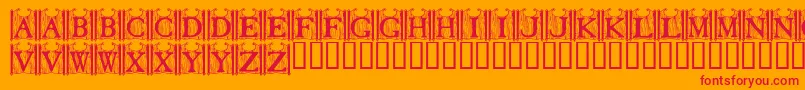 fuente TavernDoors – Fuentes Rojas Sobre Fondo Naranja