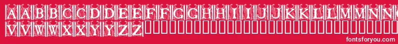 fuente TavernDoors – Fuentes Blancas Sobre Fondo Rojo