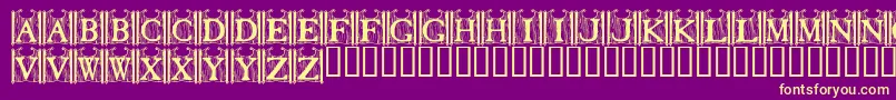 TavernDoors Font – Yellow Fonts on Purple Background