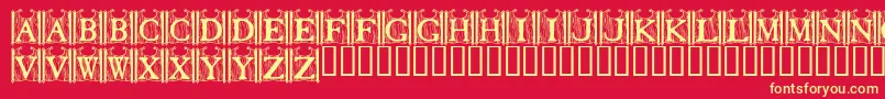 Шрифт TavernDoors – жёлтые шрифты на красном фоне