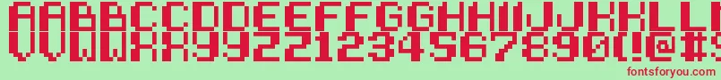 SneakAttack Font – Red Fonts on Green Background